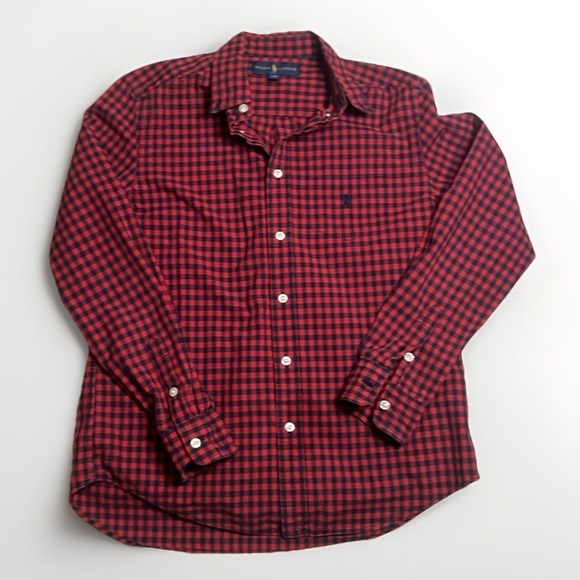 Polo Ralph Lauren Other - Polo by Ralph Lauren Red Checkered Boy’s Shirt sz L (14-16)